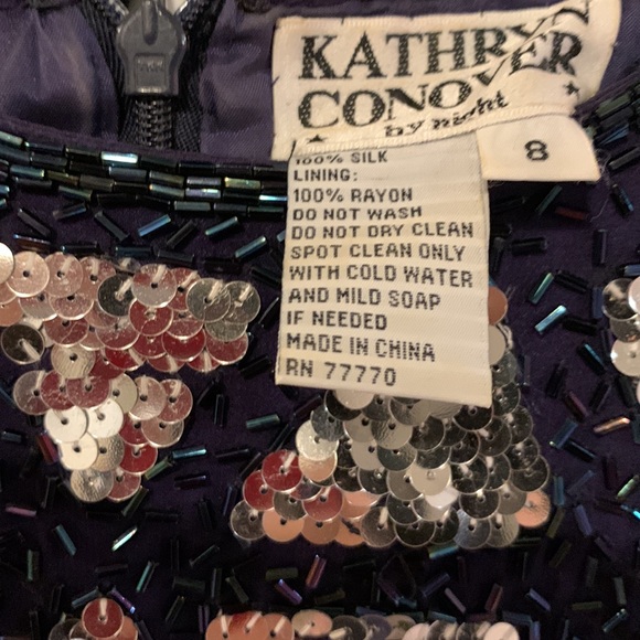 80’s Vintage glitz dress fully beaded/sequins - Picture 2 of 6